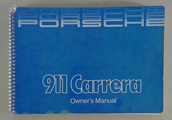 Betriebsanleitung Porsche 911 Carrera G-Modell 3,2liter von 03/1985 Mj. 1985/86