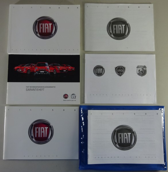 Bordmappe mit Betriebsanleitung Fiat 500 X Benzin + Diesel Stand 04/2015