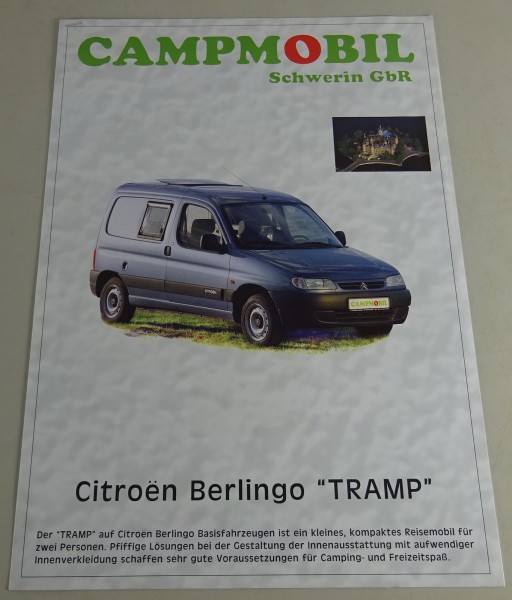 Prospekt / Broschüre Citroën Berlingo als Tramp von Campmobil