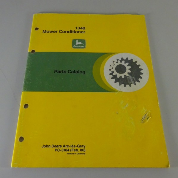 Teilekatalog / Parts Catalog John Deere Mower Conditioner 1340 from 02/1986