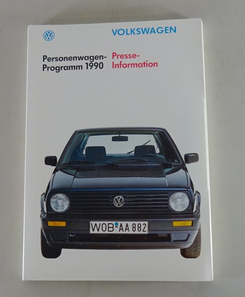 Pressemappe VW Golf II / 2 + GTI G60 Rallye, Corrado, Golf 1 Cabrio von 09/1989
