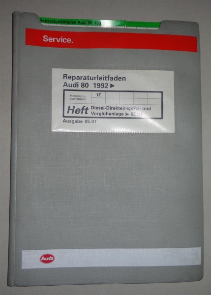 Werkstatthandbuch Audi 80 B4 Diesel-Direkteinspritz- und Vorglühanlage ab 1992