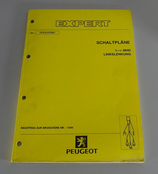 Werkstatthandbuch Elektrik / Elektrische Schaltpläne Peugeot Expert von 07/2001