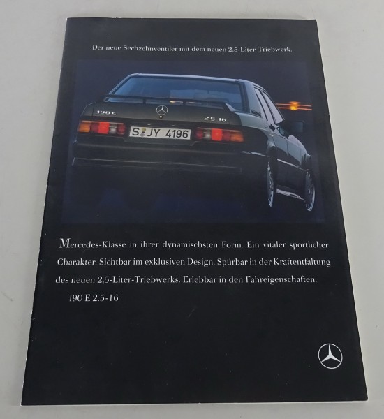 Prospekt / Broschüre Mercedes-Benz W201 190 E 2.5-16V Stand 08/1988