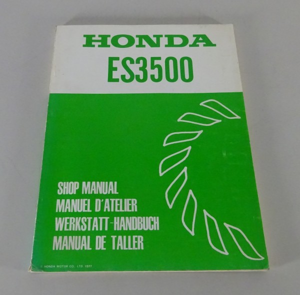 Werkstatthandbuch / Workshop Manual Honda Generator ES 3500 Stand 1977