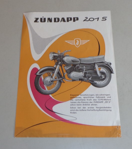 Prospektblatt Zündapp 201 S