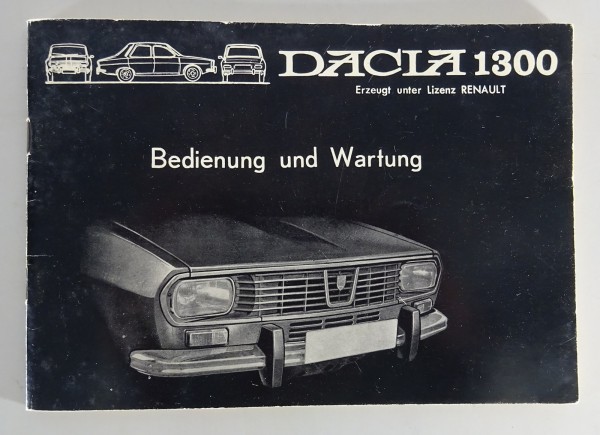 Betriebsanleitung / Handbuch Dacia 1300 Stand 1970