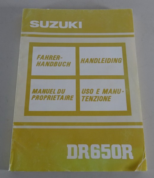 Betriebsanleitung / Handbuch Suzuki DR 650 R Stand 05/1990