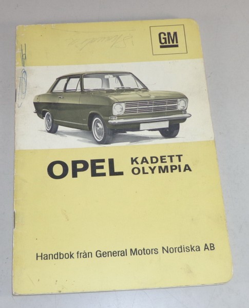 Handbok Opel Kadett B 1968 schwedisch