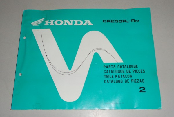 Teilekatalog / Parts List Honda CR 250 RL / RM Vollcross Stand 1990