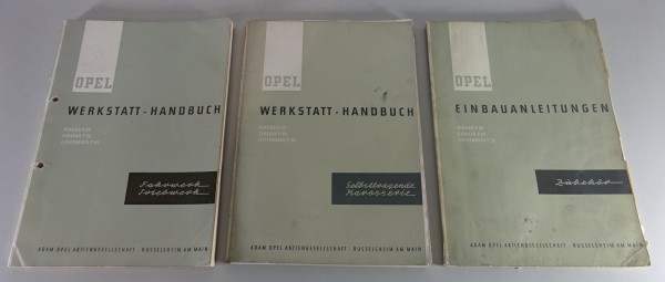 Werkstatthandbuch Opel Rekord P2 Limousine/ Caravan/ Lieferwagen '1961 | 3 Bände