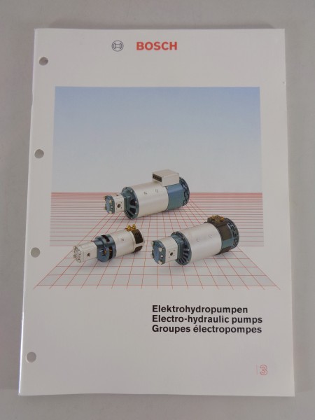 Prospekt / Technische Info Bosch Elektrohydropumpen von 08/1988