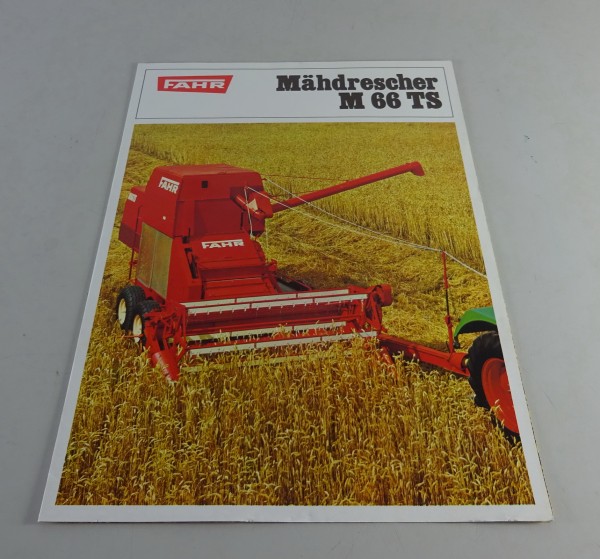 Prospekt / Prospektposter Fahr Mähdrescher M 66 TS Stand 04/1971