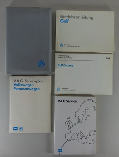 Bordmappe mit Betriebsanleitung / Handbuch VW Golf II / 2 Country Stand 01/1990