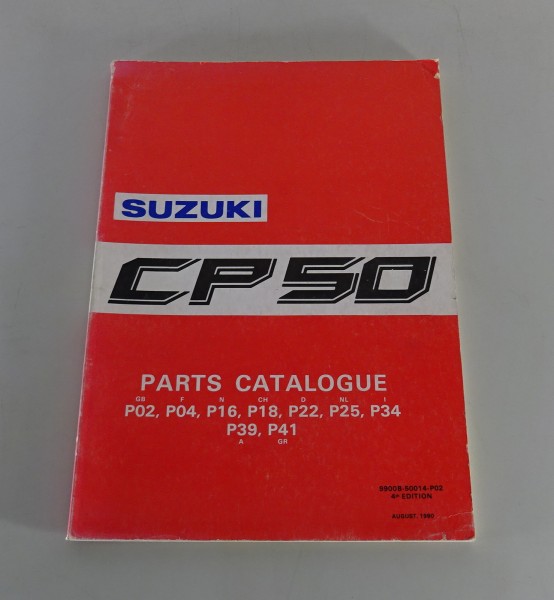 Spare Parts List / Parts Catalogue Suzuki CP 50 Scooter from 08/1990