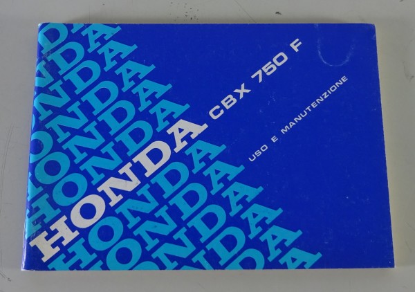Owner´s Manual / Uso E Manutenzione Honda CBX 750 F Stand 1984 - 1988