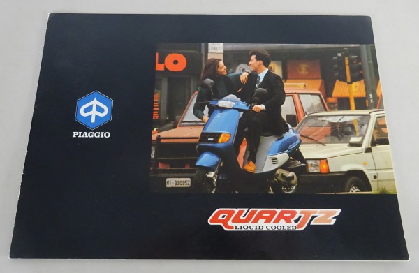 Prospekt / Broschüre Piaggio Quartz 50 ccm Roller Wassergekühlt Stand 07/1992
