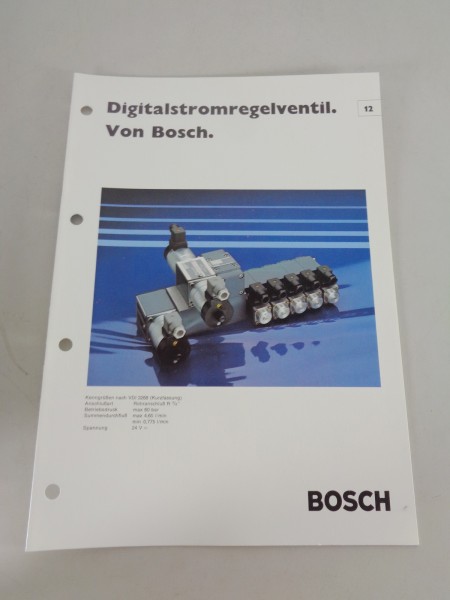 Prospekt / Technische Info Bosch Digitalstromregelventil Stand 12/1977