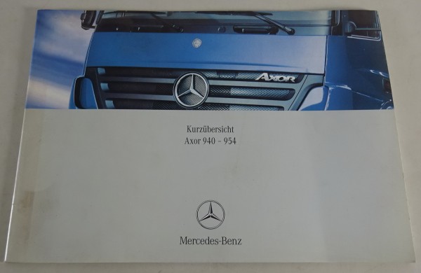 Kurzanleitung / Kurzübersicht Mercedes Benz Axor 940 - 954 Stand 09/2006