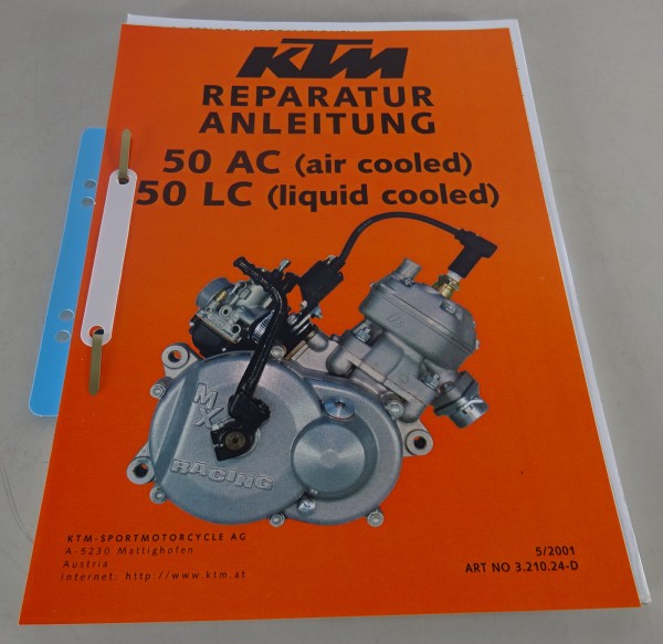 Werkstatthandbuch / Reparaturanleitung KTM Motor 50 AC / 50 LC 05/2001