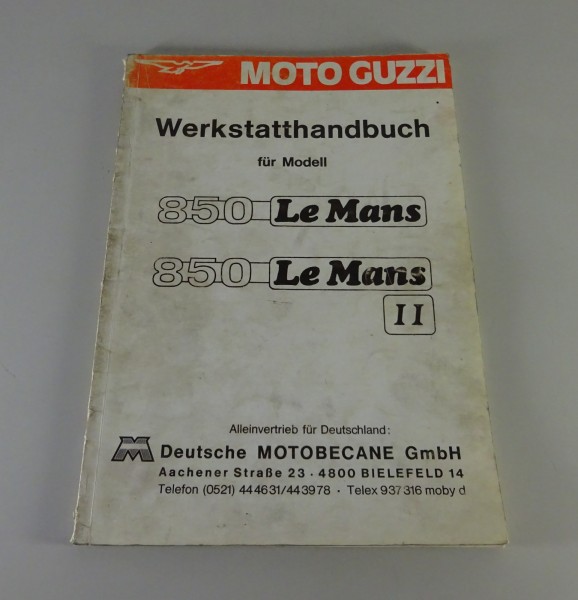Werkstatthandbuch Nachtrag Moto Guzzi 850 Le Mans / Le Mans II
