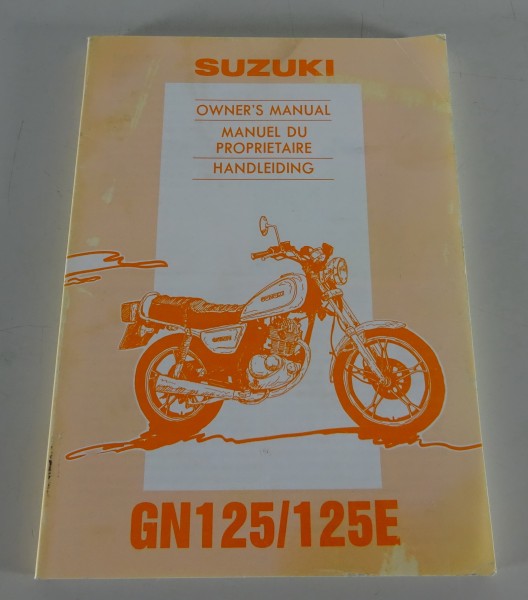 Owner's Manual / Manuel du Proprietaire Suzuki GN 125 / E Stand 04/1993