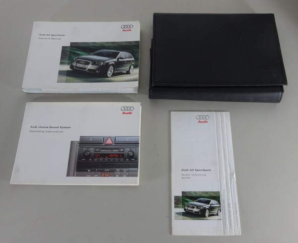 Owner's Manual / handbook + Wallet Audi A3 Sportback Typ 8P + Quattro - 11/2005