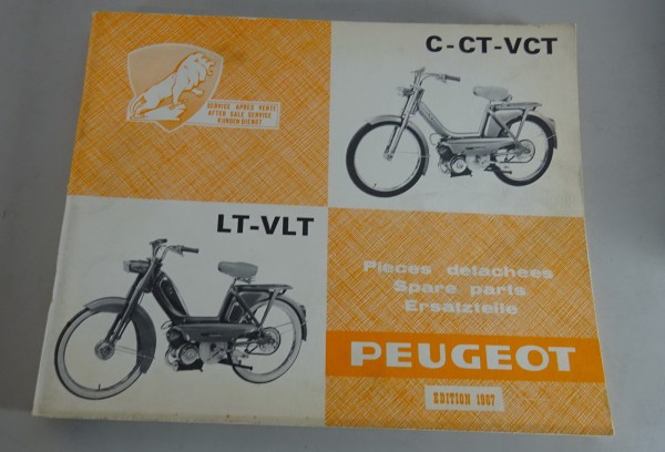 Teilekatalog / Ersatzteilliste Peugeot Mofa C / CT / VCT / LT / VLT von 1967