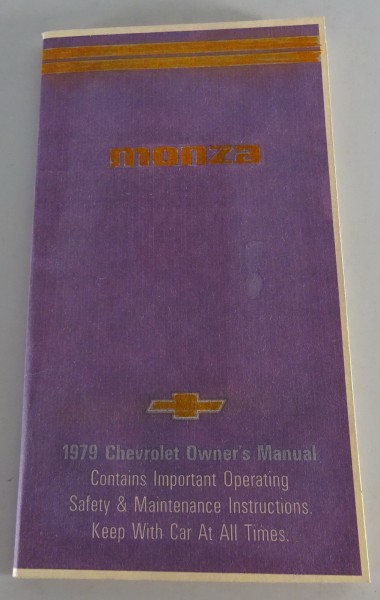 Owner´s Manual / Handbook Chevrolet Monza Stand 1979