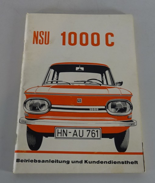 Betriebsanleitung / Handbuch NSU 1000 C Ausgabe 05/1970