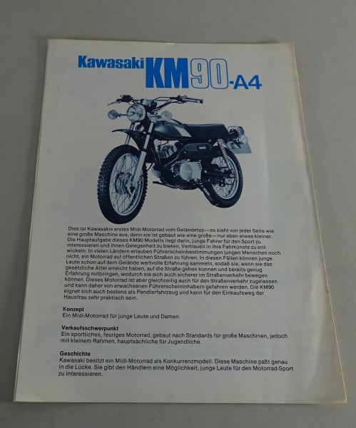 Prospekt / Broschüre Kawasaki KM90-A4