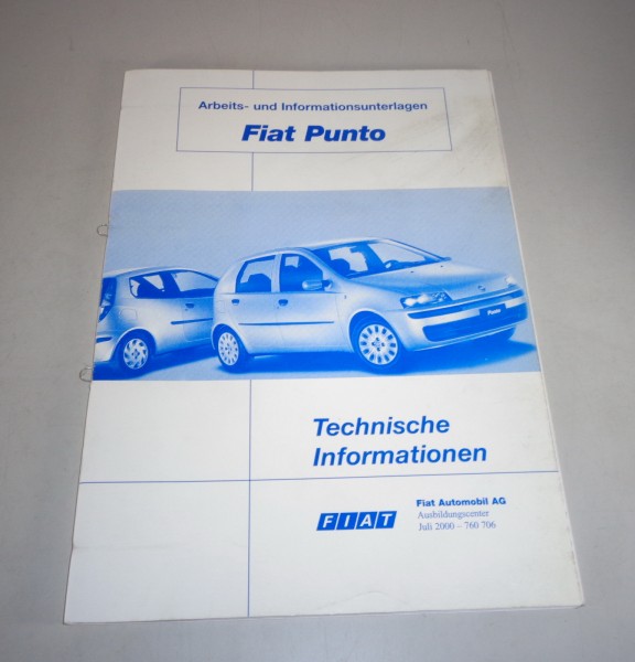 Schulungsunterlage Fiat Punto Typ 188 von 07/2000