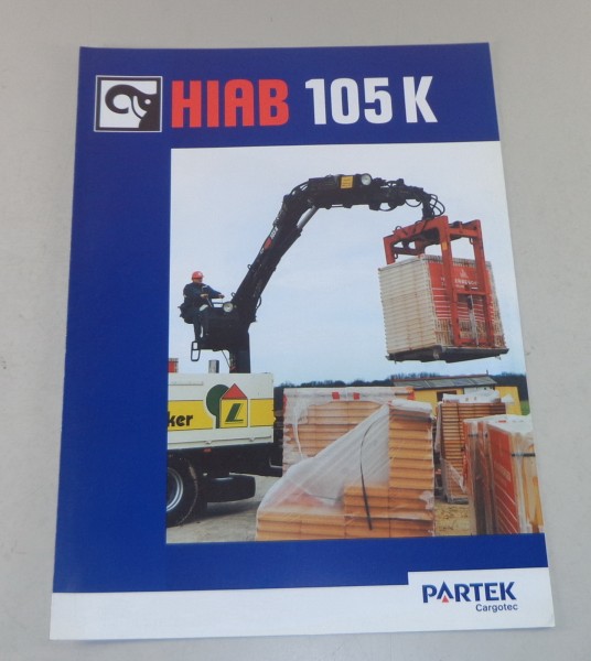 Prospekt / Broschüre Hiab Baustoffkran für 2-Achs-Fahrgestell 105 K von 05/2000