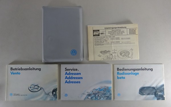 Bordmappe + Betriebsanleitung / Handbuch VW Vento Typ 1H2 Stand 07/1992