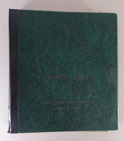Teilekatalog / Spare Parts list Rolls Royce Silver Shadow / Bentley T-Series ´65