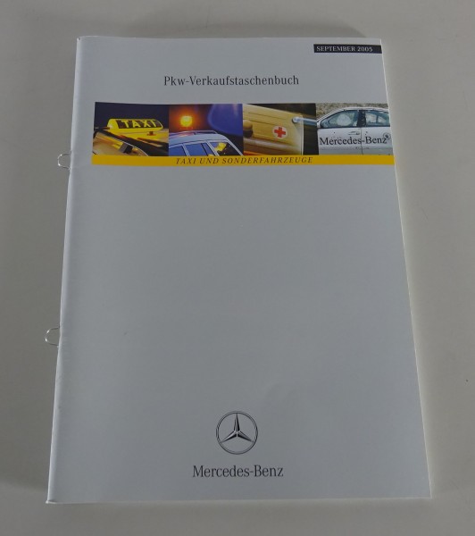 Verkaufstaschenbuch Mercedes-Benz Taxi und Sonderfahrzeuge Stand 09/2005