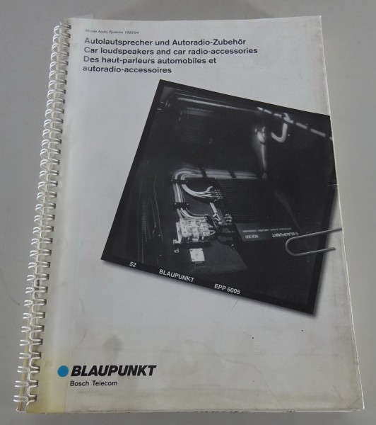 Katalog Blaupunkt Auto-Lautsprecher & Autoradio-Zubehör von 1993 / 1994