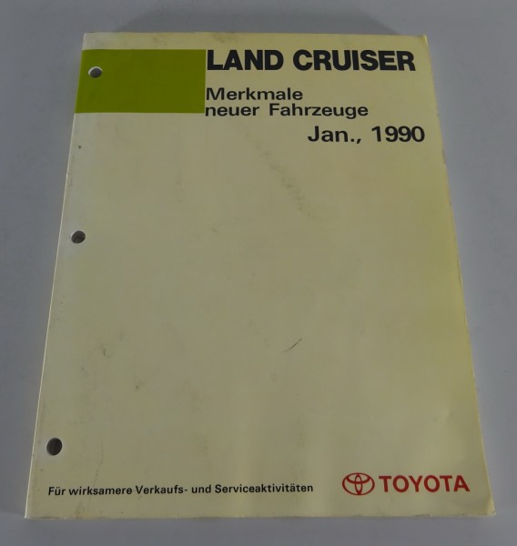 Merkmale neuer Fahrezeuge Toyota Land Cruiser Wagon Stand 01/1990