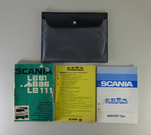 Bordmappe + Betriebsanleitung Scania LKW LB 81 / 86 / 111 6-Zylinder von 03/1976
