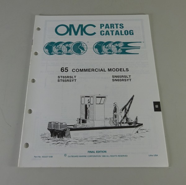 Teilekatalog Johnson Evinrude Outboards 65 Commercial Models Stand 5/1988