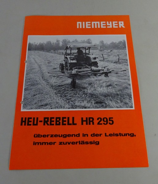 Prospekt / Broschüre Niemeyer Heu-Rebell HR 295 / D Stand 10/1972