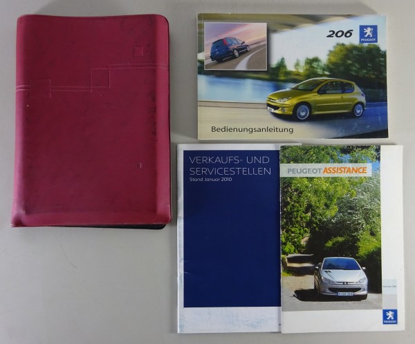 Bordmappe + Betriebsanleitung / Handbuch Peugeot 206 + 206 SW Stand 08/2005