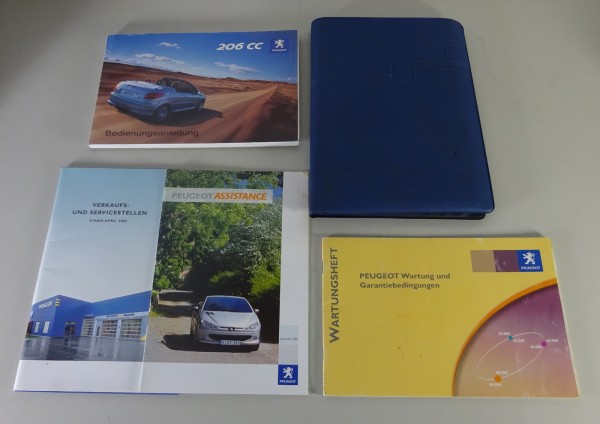 Bordmappe + Betriebsanleitung / Handbuch Peugeot 206 CC Cabrio Stand 01/2005