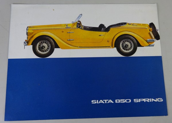 Prospekt / Prospektblatt | Fiat / Siata 850 Spring mit Händlerstempel