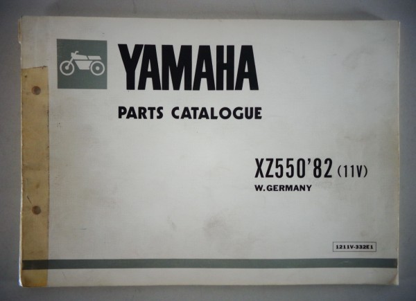Teilekatalog / Parts List Yamaha XZ 550 (11V) Stand 1982