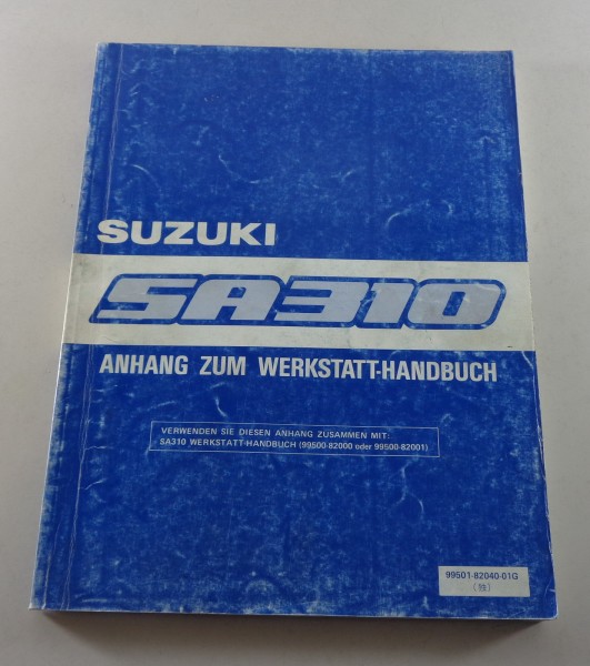 Werkstatthandbuch Reparaturanleitung Suzuki Swift Typ III AA 310 Stand 07/1986