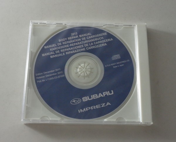 Werkstatthandbuch auf CD Subaru Impreza Karosserie Reparaturen Body Repair 2012