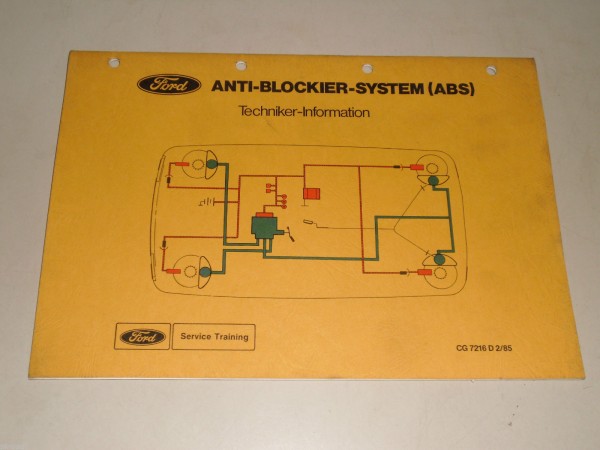 Techniker Schulung Information Einführung Ford Antiblockiersystem ABS, 02/1985