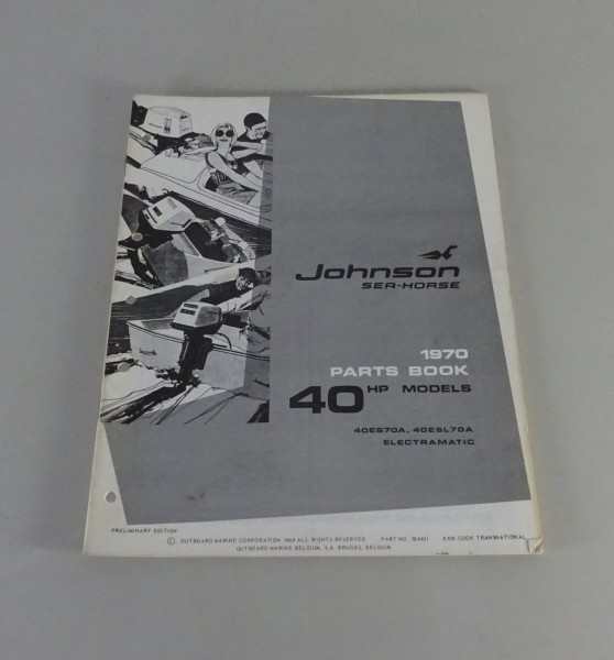Teilekatalog OMC Johnson Outboards 40 PS Models Stand 1970