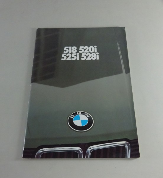 Faltprospekt / Broschüre BMW 5er E28 518 / 520i / 525i / 528i Stand 02/1981